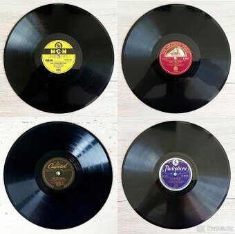 Starožitné šelakové gramodesky americký jazz, swing