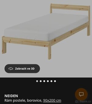 2ks ikea postel vč. roštu