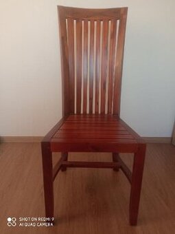 Židle masiv hnědá 3ks