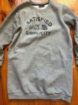 Teplakove sede mikinove saty