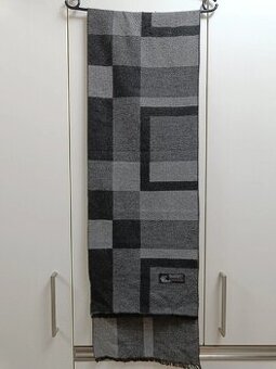 Pánská šedočerná vlněná šála