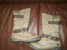 Kožené kozačky Mustang,vel.34