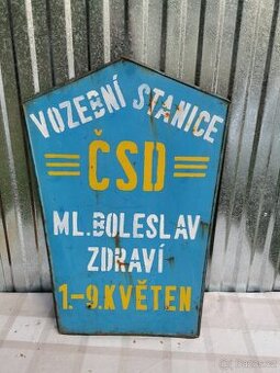 Retro plechová cedule