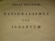 Dr.Felix Weltsch NACIONALISMUS  A ŽIDOVSTVÍ rukopis věnování