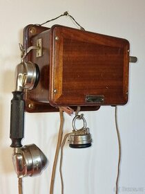 Starožitný nástěnný telefon A.Burgunder, 1920, Paris