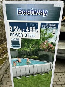 BestWay nadzemní bazén nový 9,56/4,88/1,32m