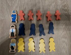 Dřevěné figurky 16ks (vláčky)