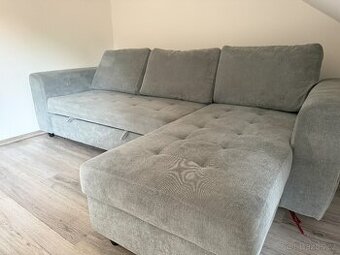 Rozkládací rohový gauč s úložným prostorem