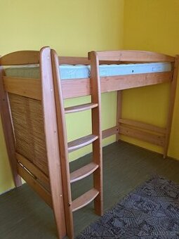 Patrová postel masiv s roštem a matrací