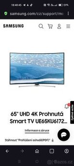 Televize Samsung Led Smart 4K, UE65KU6172