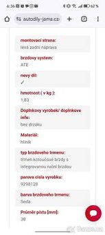 Brzdový třmen Ford Mondeo Focus a conect tourneo
