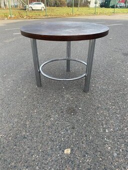 Starý chromovaný stolek,stůl,funkcionalismus