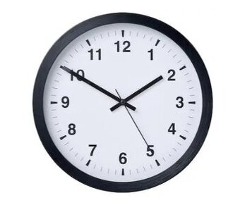 nástěnné hodiny černé