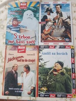📀 České filmové klasiky – 4× DVD (balíček)