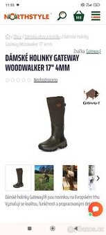 Dámské holinky Gateway Woodwalker 17" 4mm