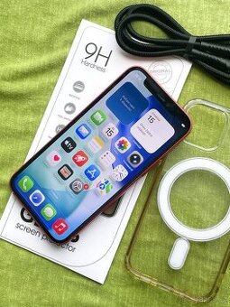 🍏 Apple Iphone 12 Mini 128GB RED 🍎 100% baterie 🔋