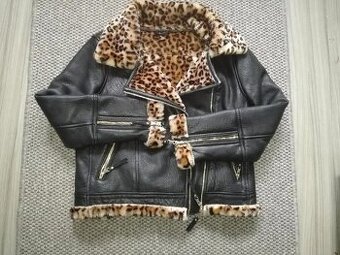 Luxusní nádherná kožená bunda Farina Opoku vel L, nová