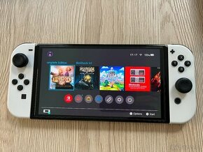 Nintendo Switch OLED + příslušenství + hry + Pro Controler