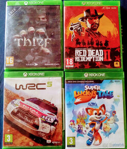 Hry na Xbox ONE: Tief, Red redemmption II, Super Lucky, WRC