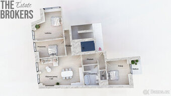 Prodej 4+kk, balkon 118 m2 Praha 6- Suchdol