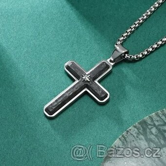 PÁNSKÝ ŘETÍZEK + KŘÍŽEK z Nerezové Oceli 316L  CHIRURGICKÁ