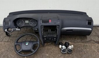 Škoda Octavia 2 pred-facelift aj facelift, airbagová sada