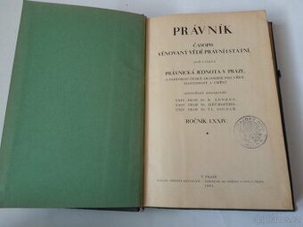 Časopis PRÁVNÍK r.1935