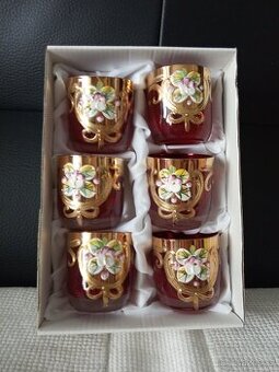Sada sklenicek Novoborske sklo