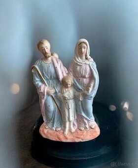 Sousoší Svatá rodina Biskvit neglazovaný porcelán