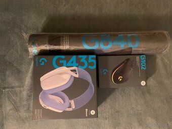 Prodám herní sadu Logitech - sluchatka, myš, podložka - 1