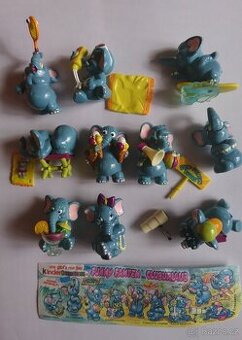 Kinder figurky sada Sloníci na pláži 1x BPZ-rok 1998
