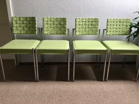 Luxusní designové kožené židle - 4 kusy