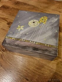 Drevena krabicka na caje/drobnosti - 1