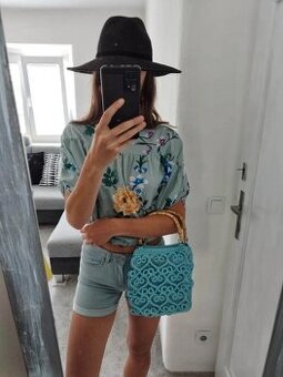 Dámská letní Boho Etno japonská halenka Mango vázací top
