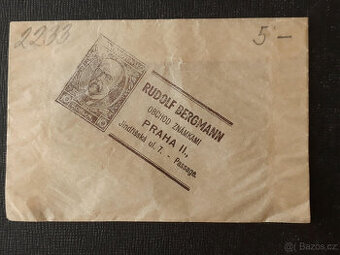 Rudolf Bergmann - filatelie - obálka na zboží