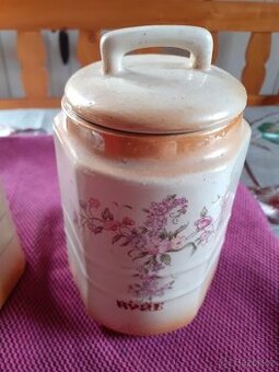 Starožitné  dózy  na rýži, mouku, kořenky