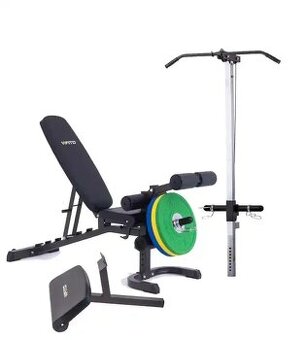 Posilovací lavice s příslušenstvím