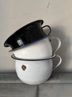 3x smaltovaný retro nočník