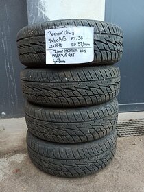 5x100 R15 - Plechové disky se zimní pneu