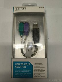 převodník USB na PS/2 - Digitus, 2xMiniDin6/F, USB A/M - 1