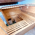 Finská sauna masiv 42mm+BioMat kamna