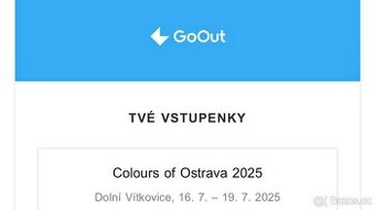 4 Vstupenky na Colours of Ostrava 16.7. - 19.7. 2025