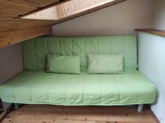 Beddinge IKEA kovová kostra a zelenkavý potah- rozkládací