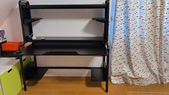 Ikea Fredde herní, psací a počítačový černý stůl .