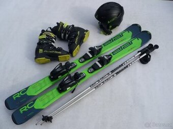 Lyže ELAN - 120 cm + boty Fischer 35 eu + HOLE + HELMA - set