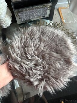 Kulaté podsedáky z umělé kožešiny – 4 ks, nové, XXXLutz