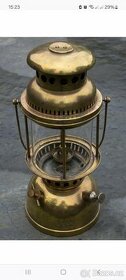 Starožitná mosazná lodní lampa Cepe