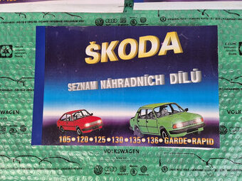katalog náhradních dílů Škoda 105, 120, garde, rapid