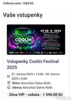 Coolin festival sobota (28.6.) VIP