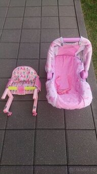 Baby Born autosedačka a jídelní sedačka